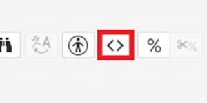 Screen capture of toggle source code tool.