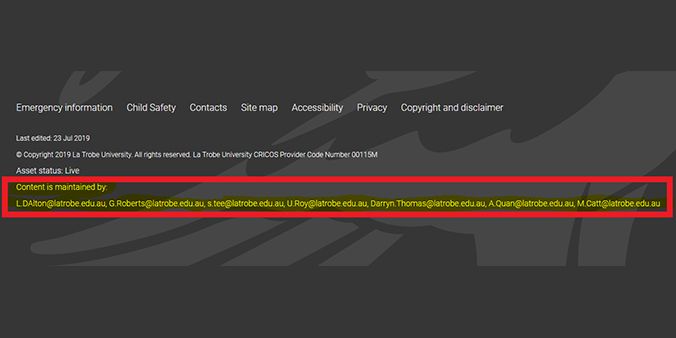 screen capture of the /_nocache function in the CMS