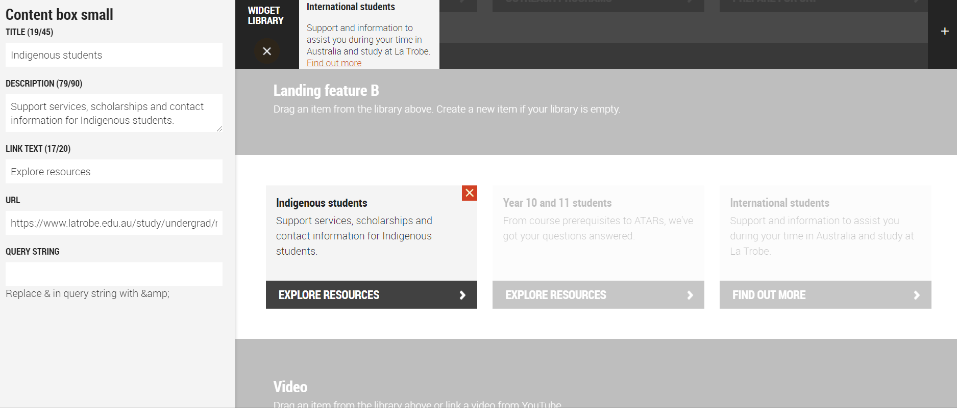 process of adding a tfl widget