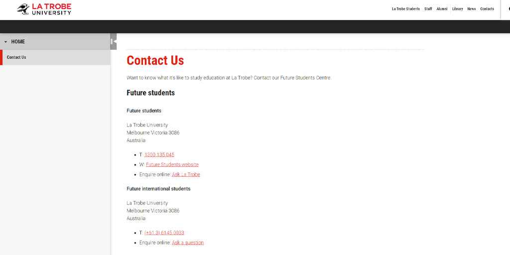 screen capture of nested content published on page