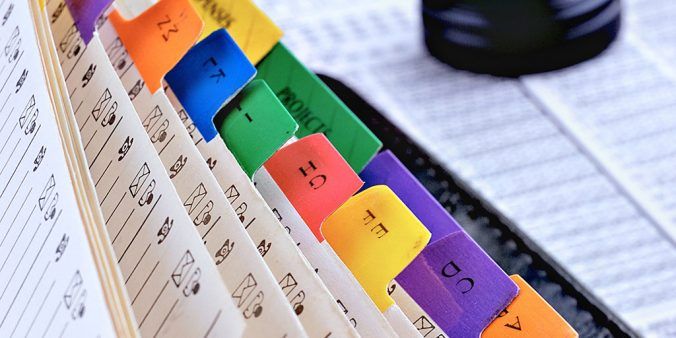 multicoloured document dividers