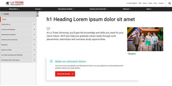 screen capture of a standard with the design system applied.