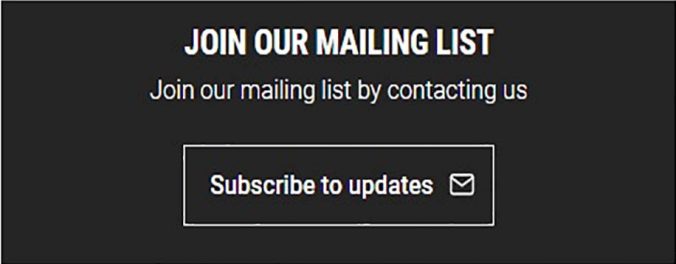 Image of a content box requesting users to join the mailing list